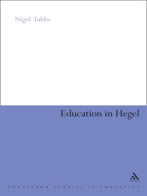 cover image of Education in Hegel